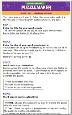 Word Search Website