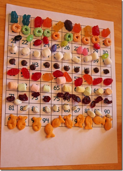 100th Day of School Snack Counting Mat