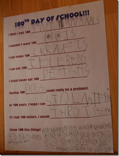 100th Day of School Writing Prompts