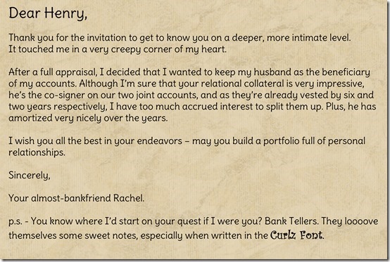 Dear Henry Letter