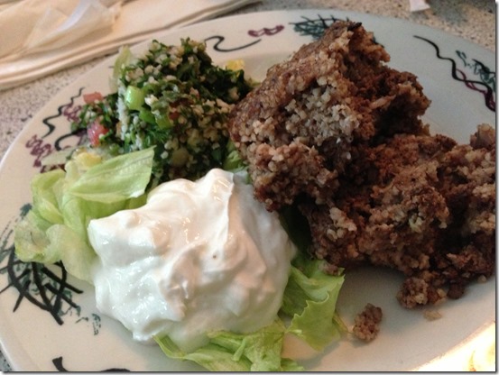 Kibbee from Nabeel's Cafe - one of my favorites!