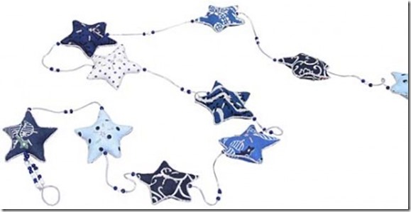 Ten Thousand Villages Embroidered Star Garland