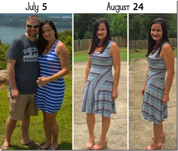 Before and After Weight Loss July to August