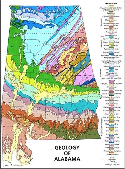 Geological Map of Alabama